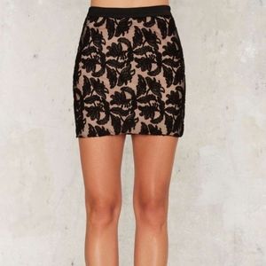 English Factory Raise Hell Embroidered Mesh Skirt